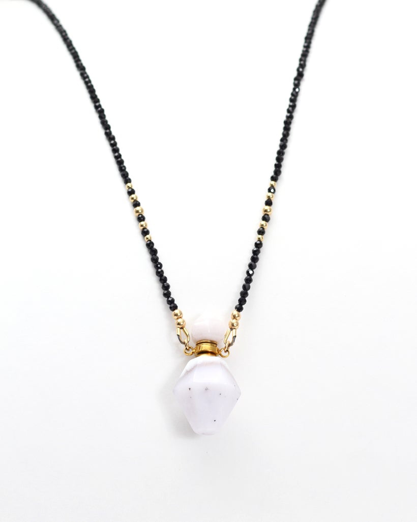 Bottle Necklace - White Jade