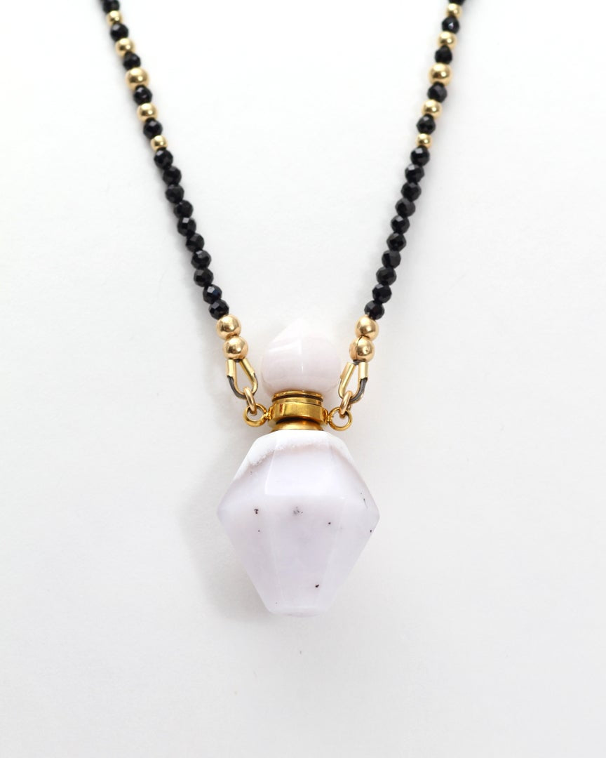 Bottle Necklace - White Jade