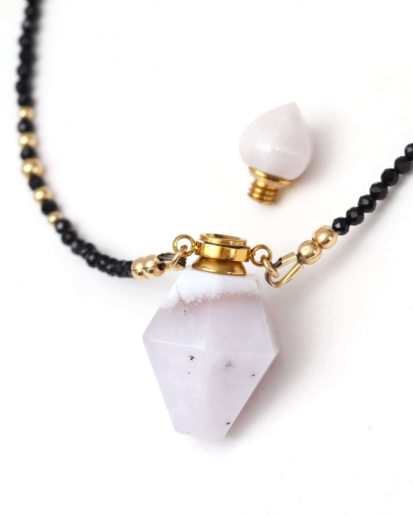 Bottle Necklace - White Jade