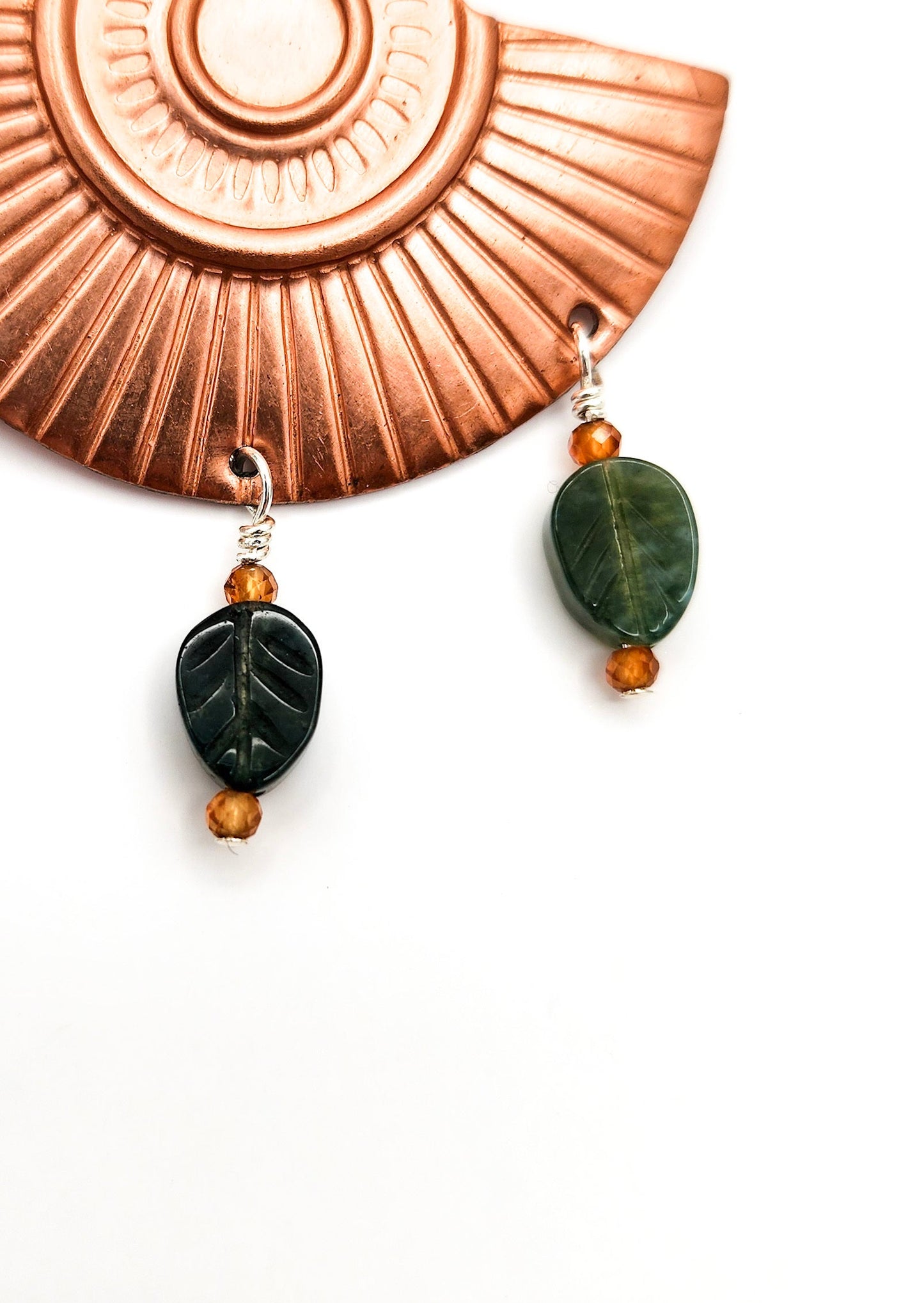 Indian Agate Art Deco Earrings