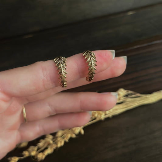 Fern Hoops (Bronze)