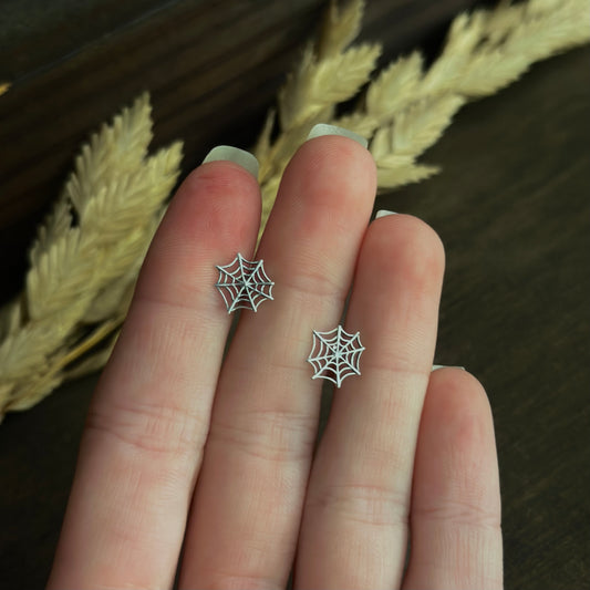 Spider Web Stud Earrings