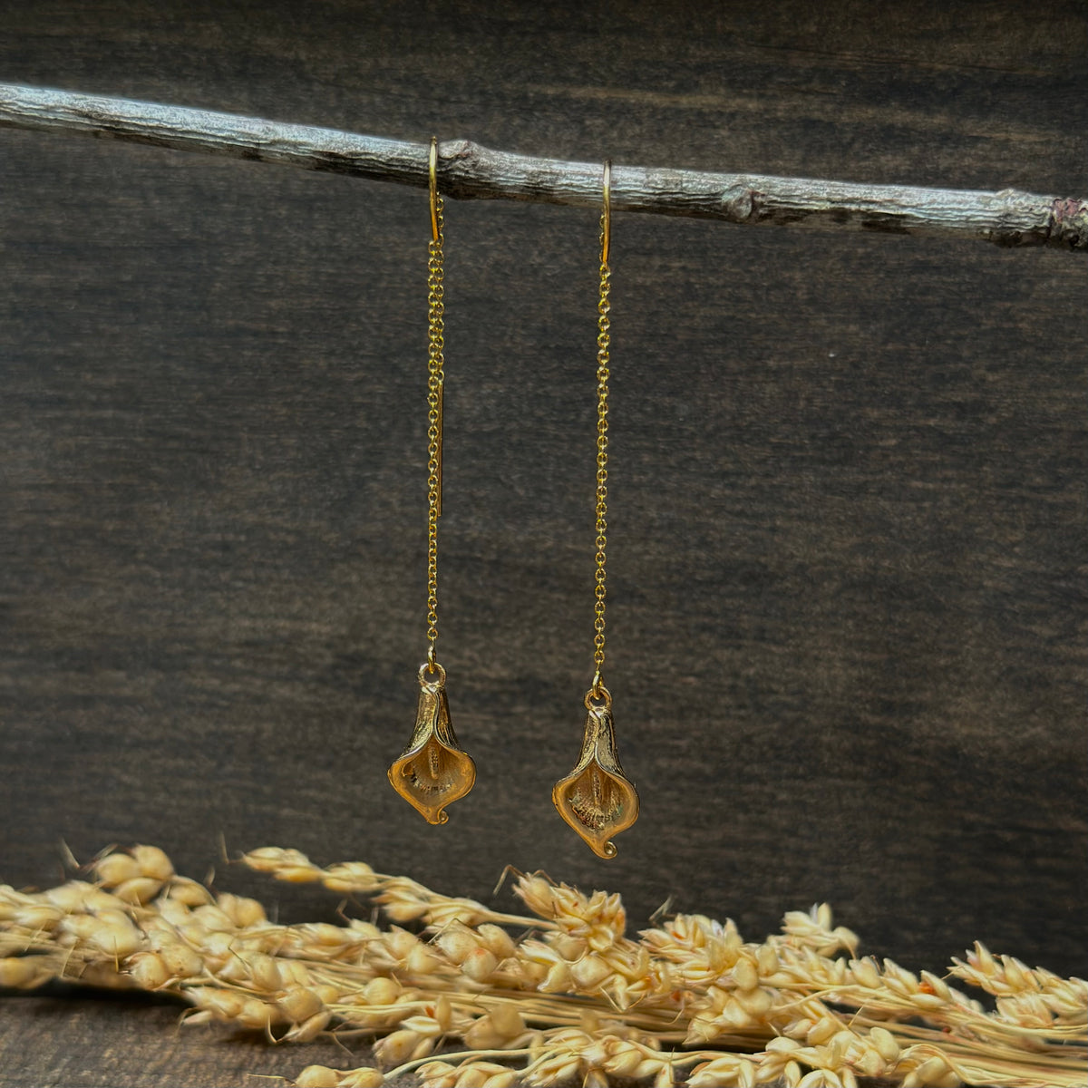 Calla Lily Threader Earrings