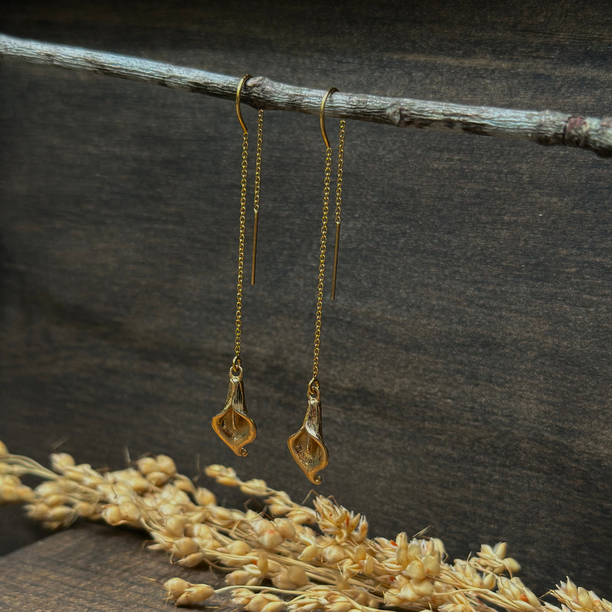 Calla Lily Threader Earrings