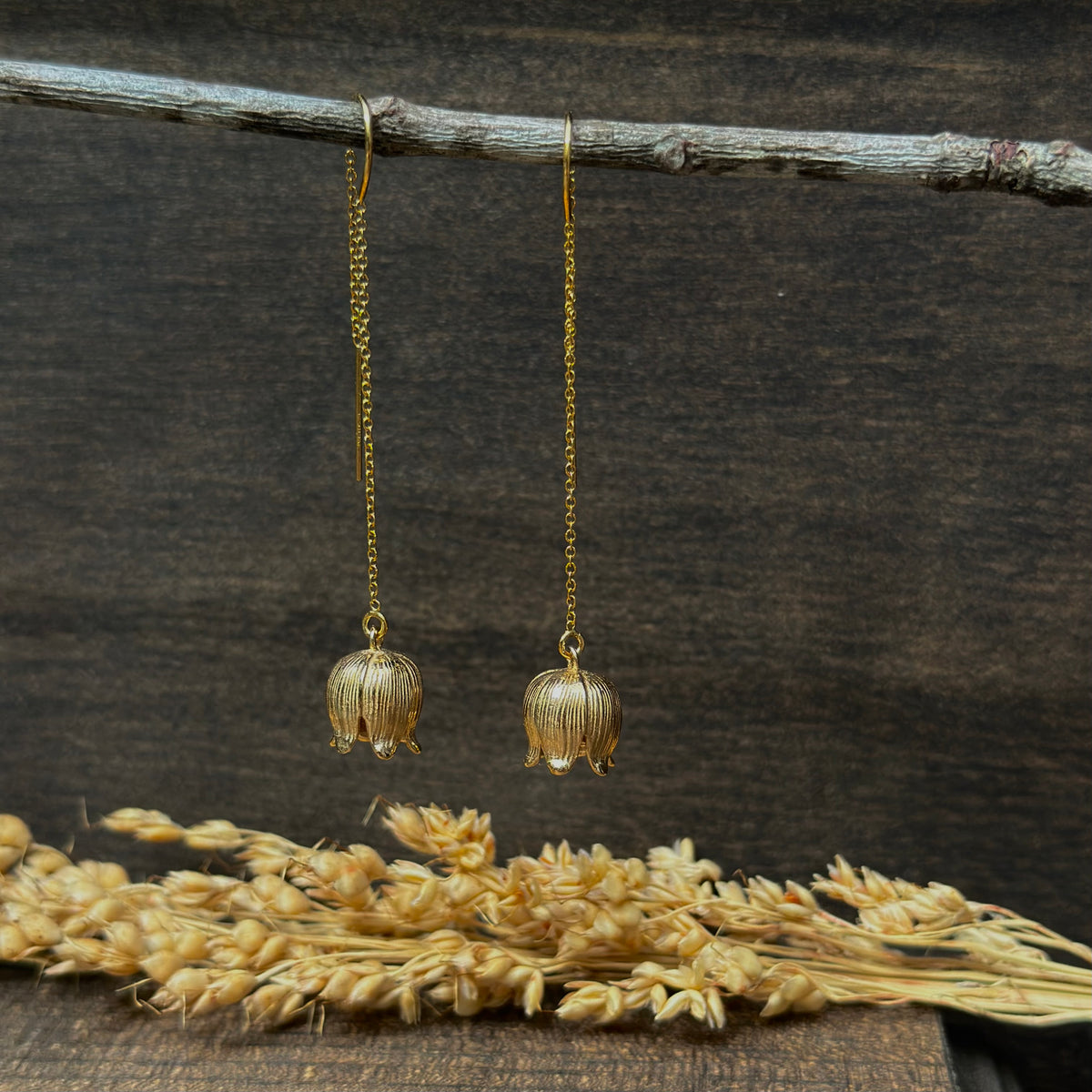 Lily of the Valley Threader Earrings