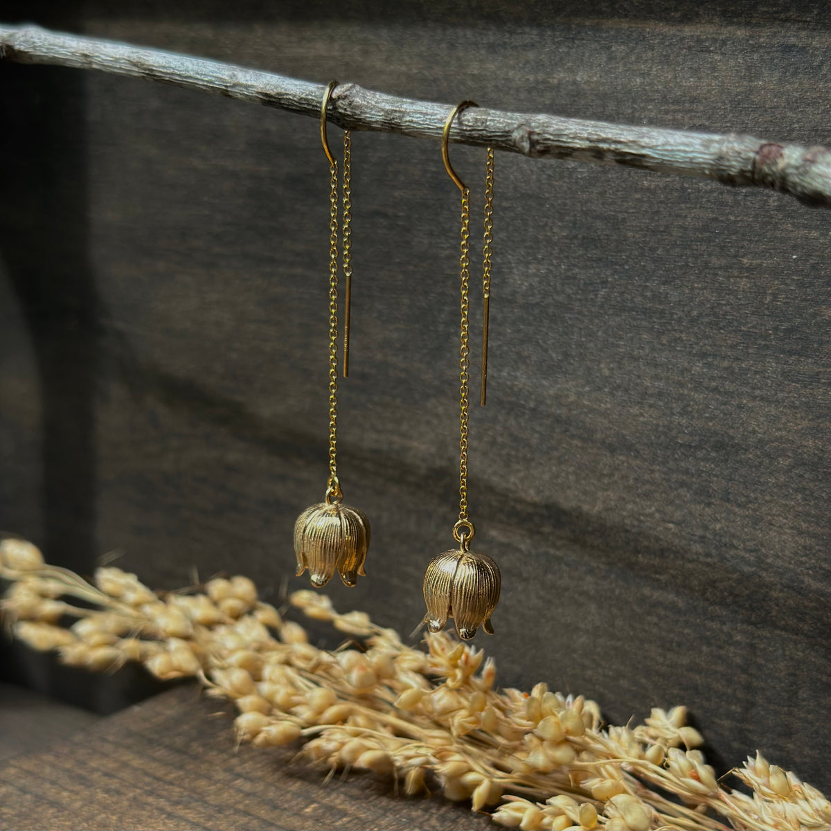 Lily of the Valley Threader Earrings
