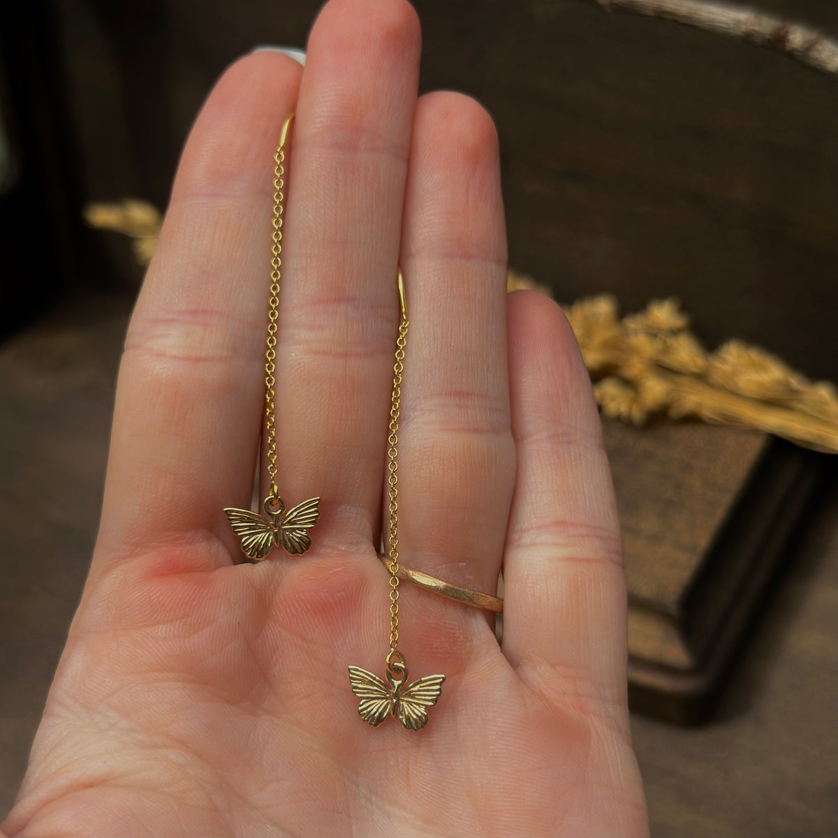 Butterfly Threader Earrings